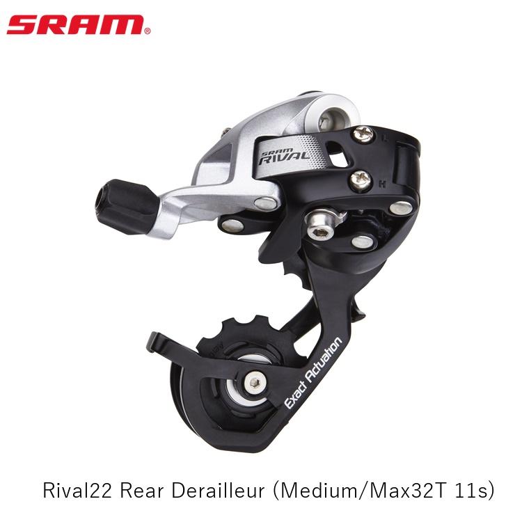 SRAM Rival リアディレイラー SRAM スラム Rival22 Rear Derailleur (Medium/Max32T 11s) 自転車