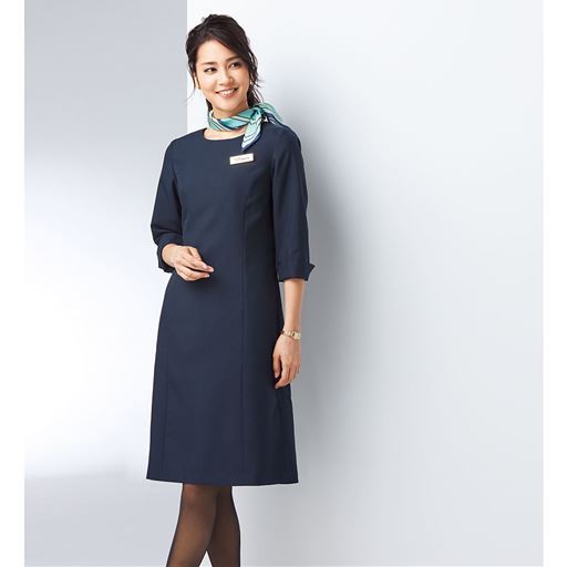 レディースファッション レディース ワンピース ワンピース スカーフ付き 事務服 洗濯機ok 7ar 9ar 11ar 13ar 2211 4193 セシール 通販 Paypayモール