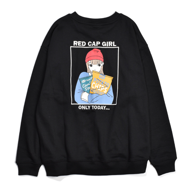 トレーナー メンズ レディース スウェット 裏毛 バックプリント レッド