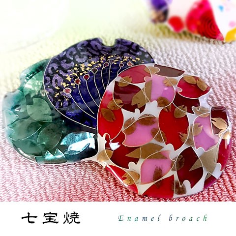 桜ブローチ（大）｜京七宝銀有線 ブローチ 京七宝ヒロミ・アート