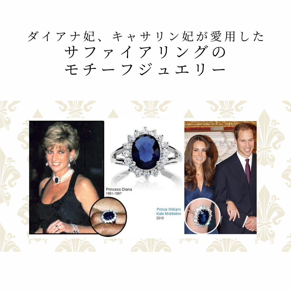 リング 指輪 レディース ダイヤ CZ サファイア ブルー ダイアナ妃 