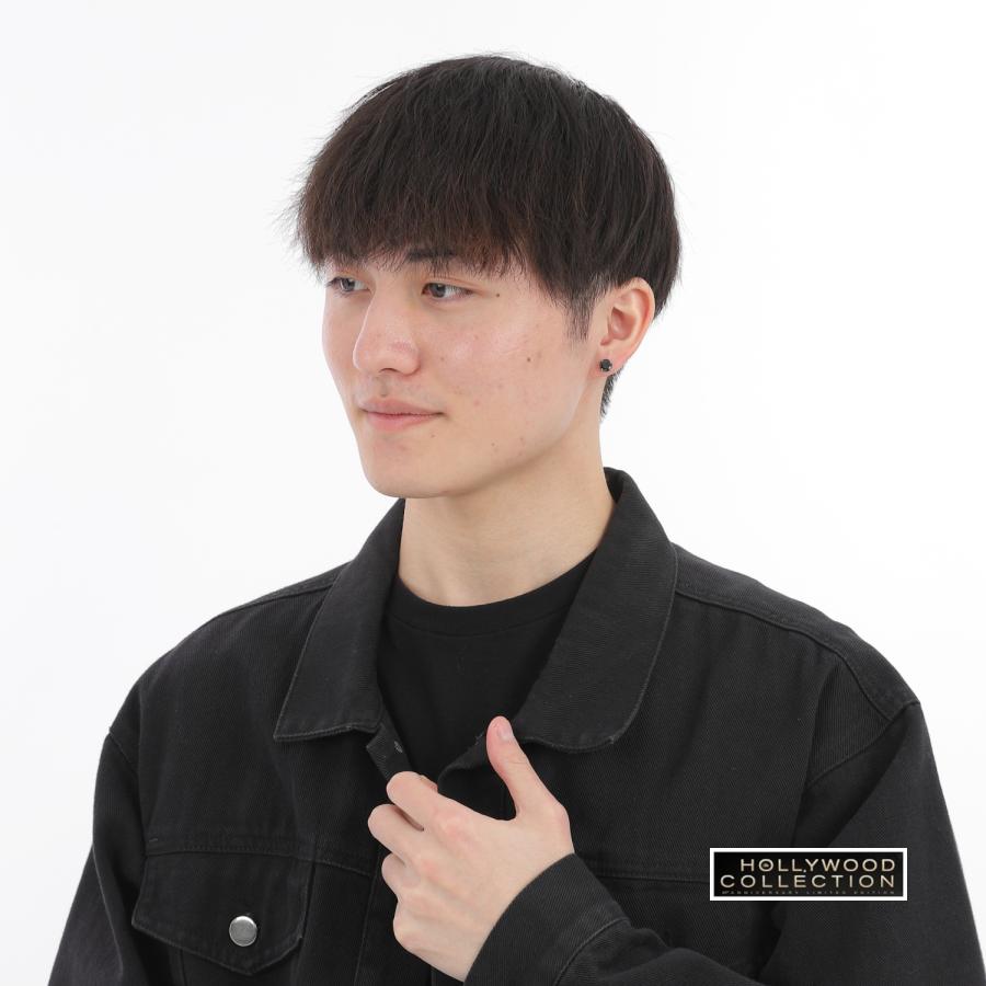 メンズ ピアス 片耳 黒ダイヤ ブラックダイヤモンド スタッド