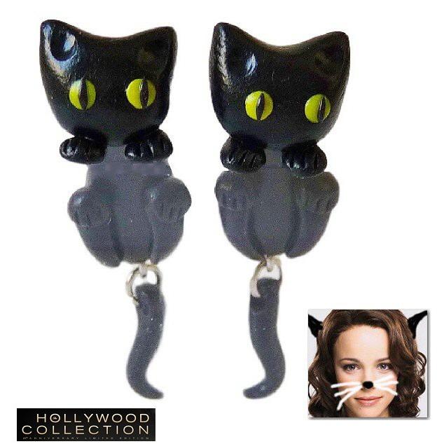 Yahoo! Yahoo!ショッピング(ヤフー ショッピング)ピアス ねこ 猫 黒猫 幸運 ブラック キャット レイチェル マクアダムス コレクション