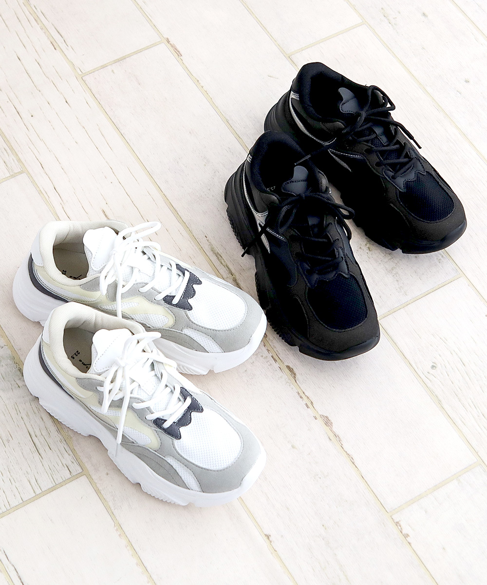 厚底スニーカー レディース ダッド ローカット 軽量 シューズ おしゃれ