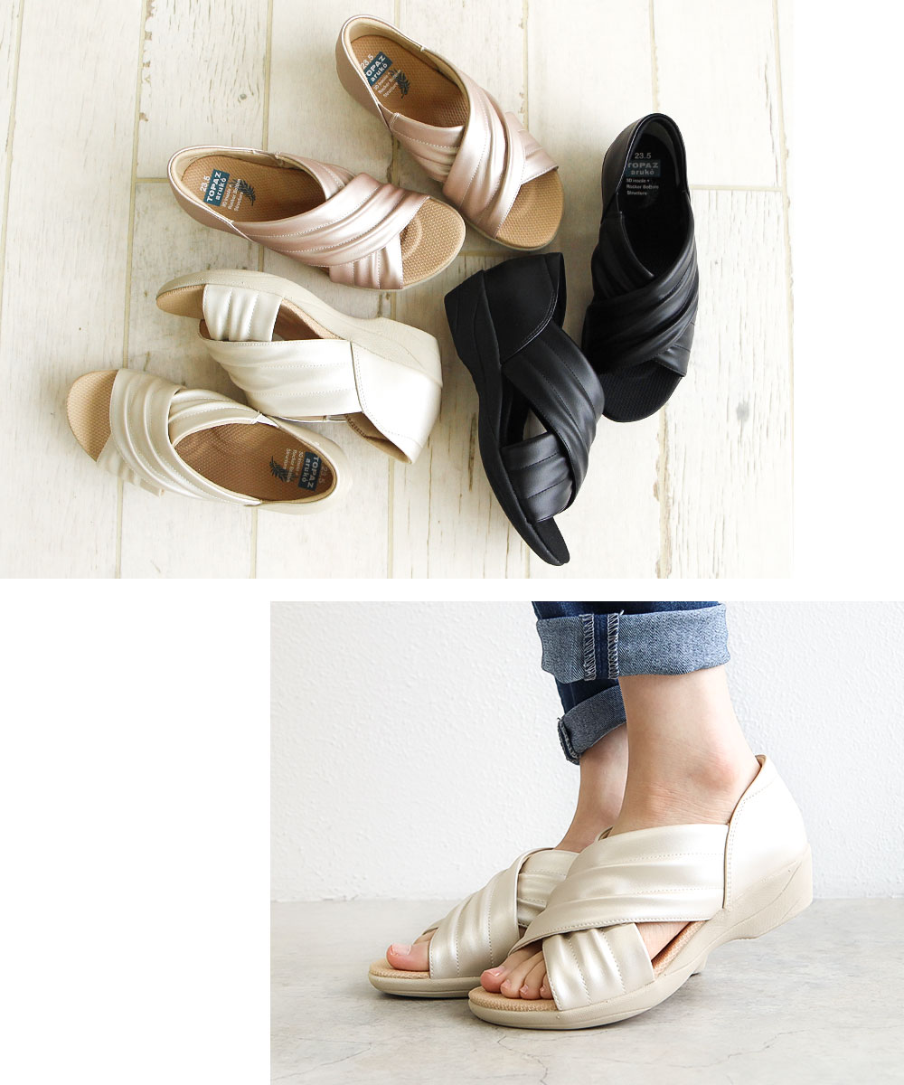 TOCCA ベージュ フリル コンフォートサンダル セール】【WEB限定】LOGO CROSSBELT SANDALS サンダル(505220052