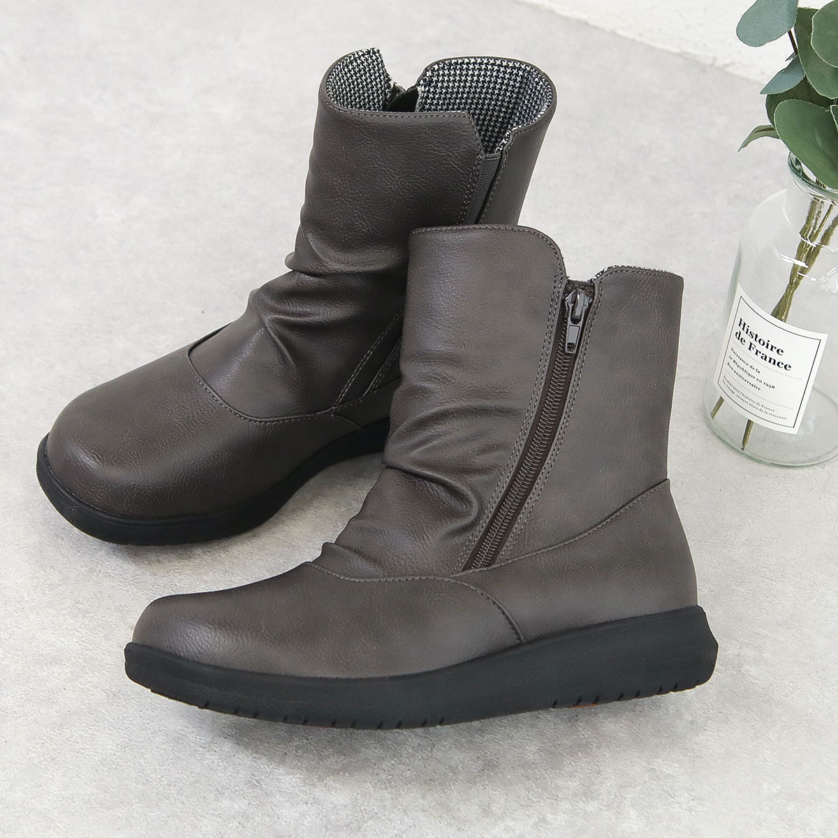 TOPAZ（トパーズ） ブーツ レディース 歩きやすい ショート 防水 5e