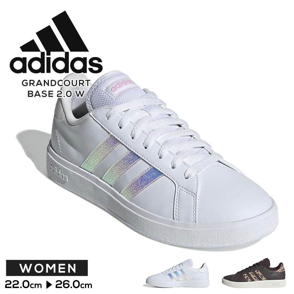 adidas アディダス レディース コートスニーカー 紐靴 ホワイト