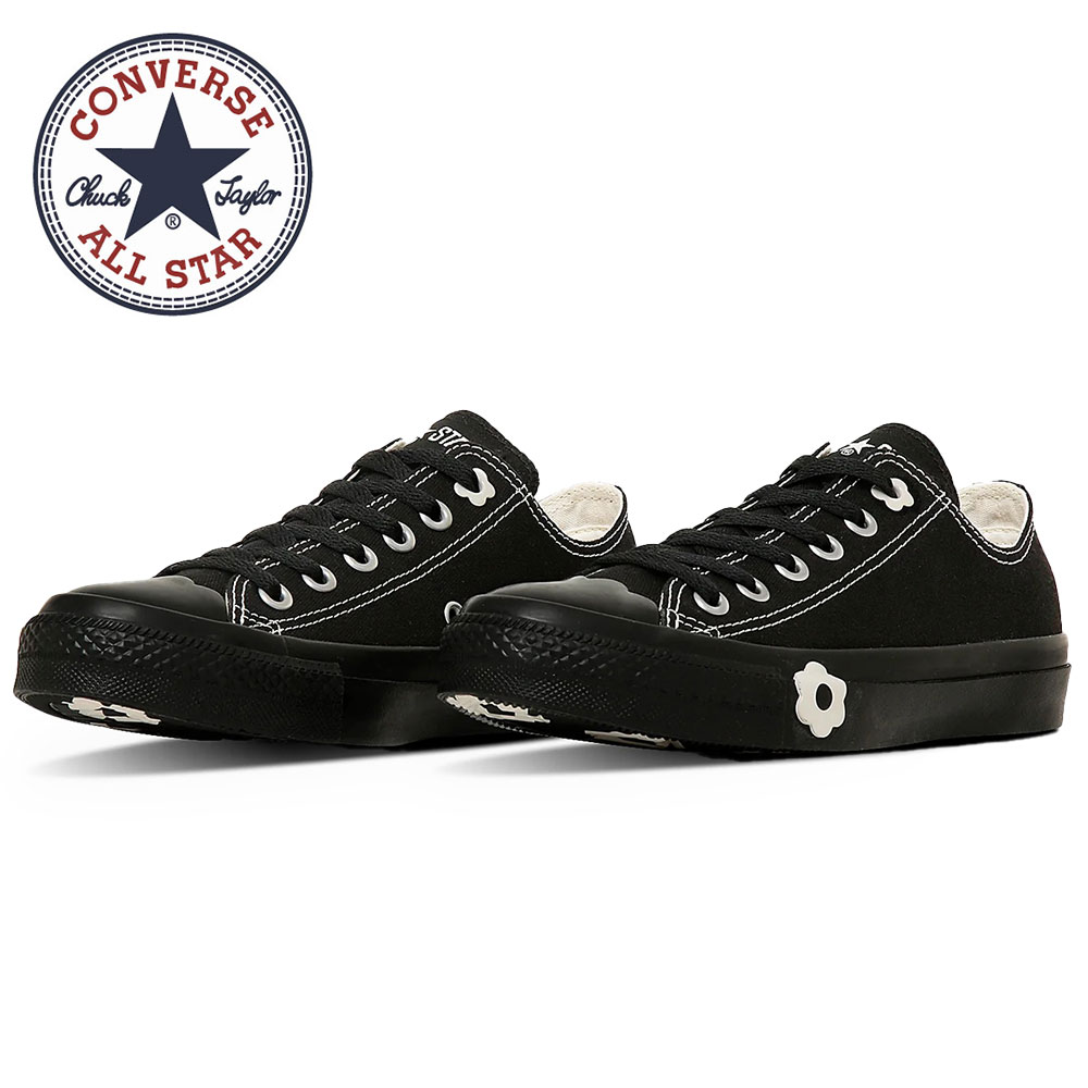 新品 コンバース オールスター フラワートゥ OX ブラック 24㎝ スニーカー CONVERSE（コンバース） オールスター ローカット スニーカー