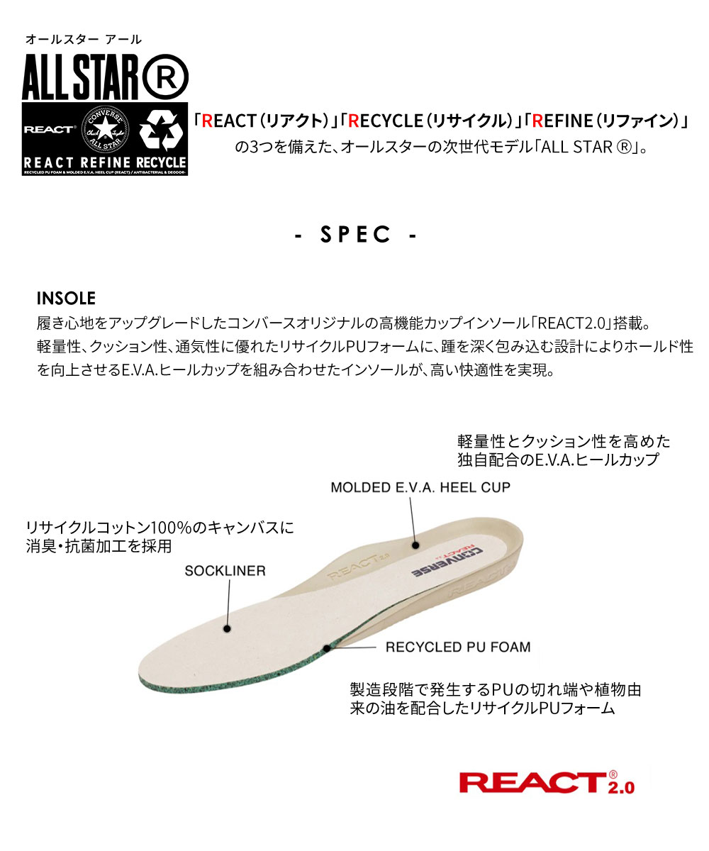 コンバース オールスター トレックウエーブ ハイカット 黒 ブラック 厚底 ALL STAR Ⓡ TREKWAVE HI / オールスター Ⓡ トレックウエーブ