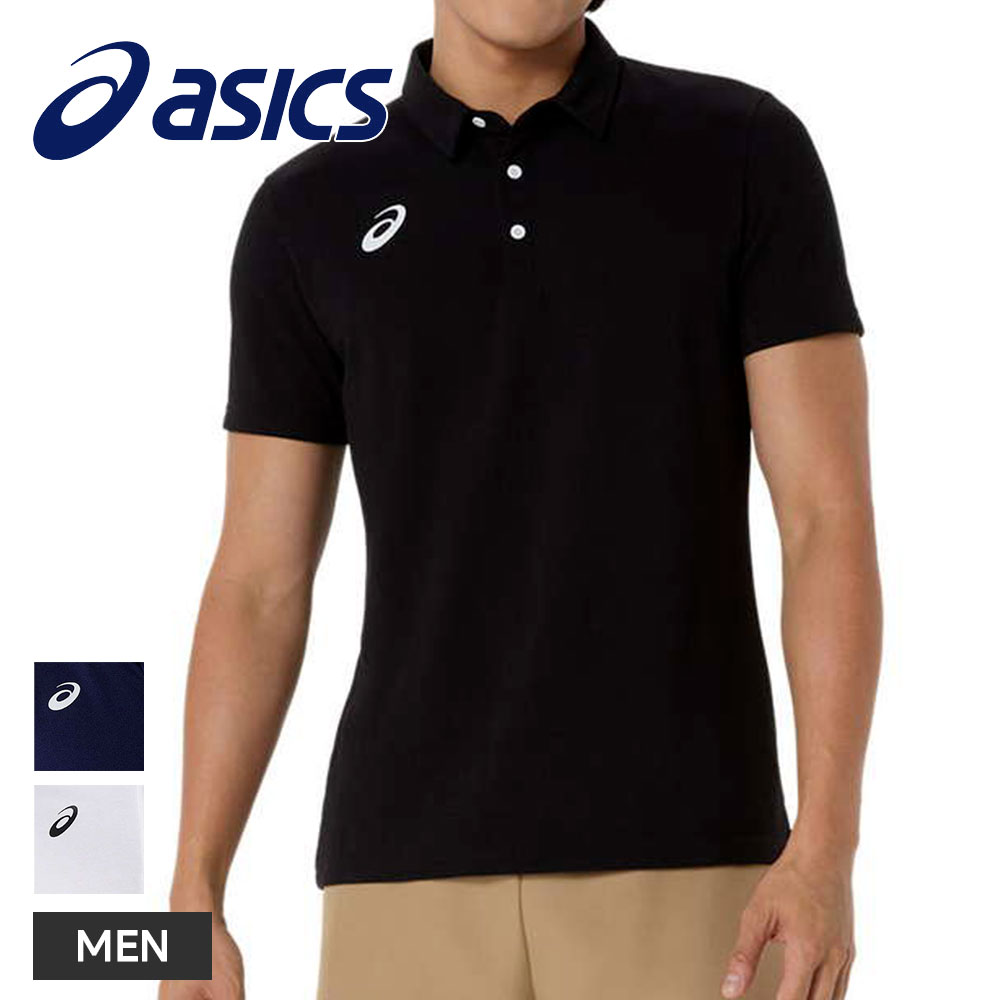 競泳 日本代表 アシックス ポロシャツ 黒 ASICS（アシックス） ポロシャツ 半袖 メンズ レディース スポーツ