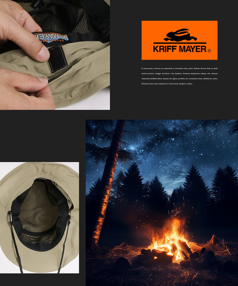 クリフメイヤー 帽子 アウトドアハット メンズ レディース サンシェード付き サファリハット フェス キャンプ ブラック ベージュ カーキ 1560