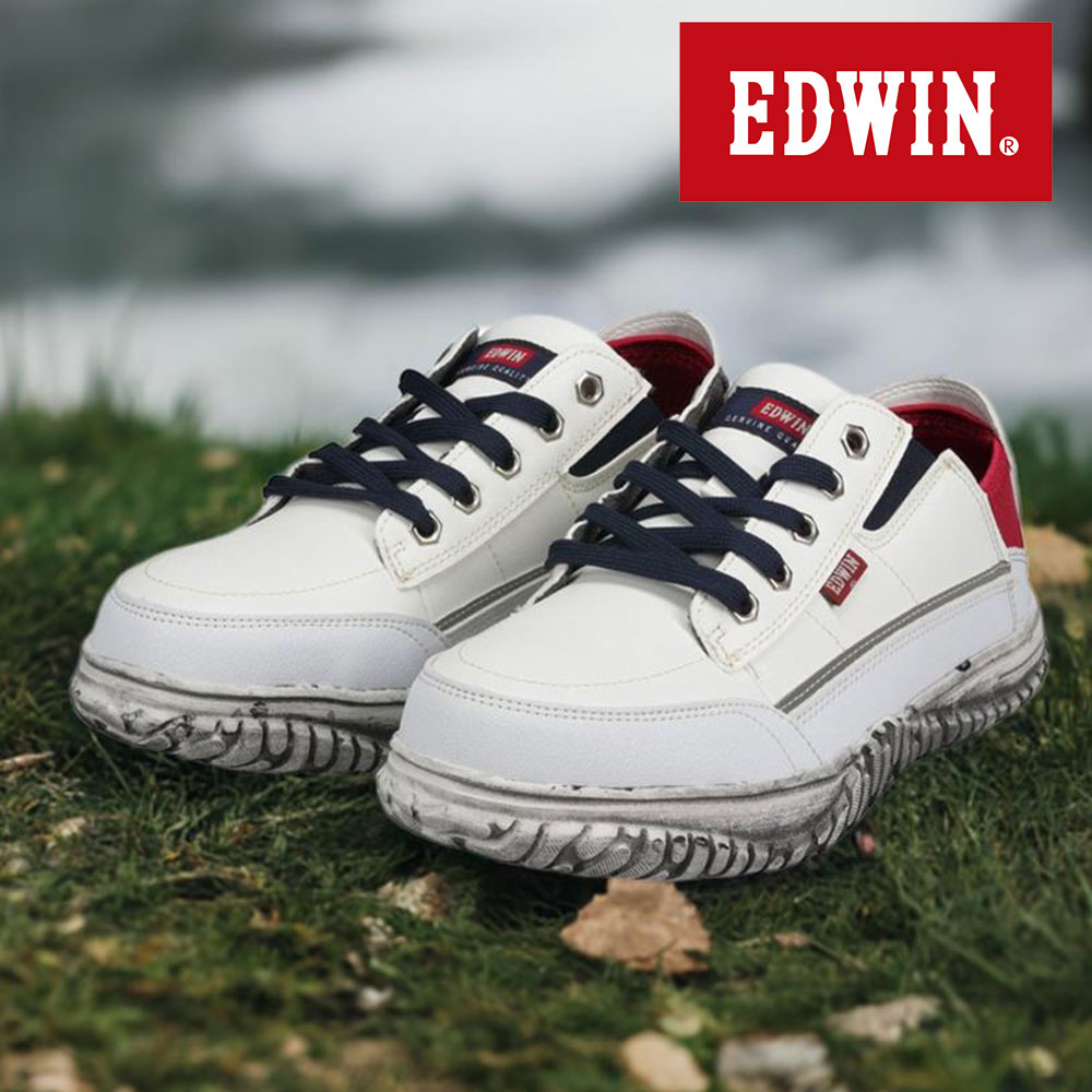 EDWIN（エドウィン） 安全靴 セーフティシューズ 鉄芯入り 軽量 作業靴