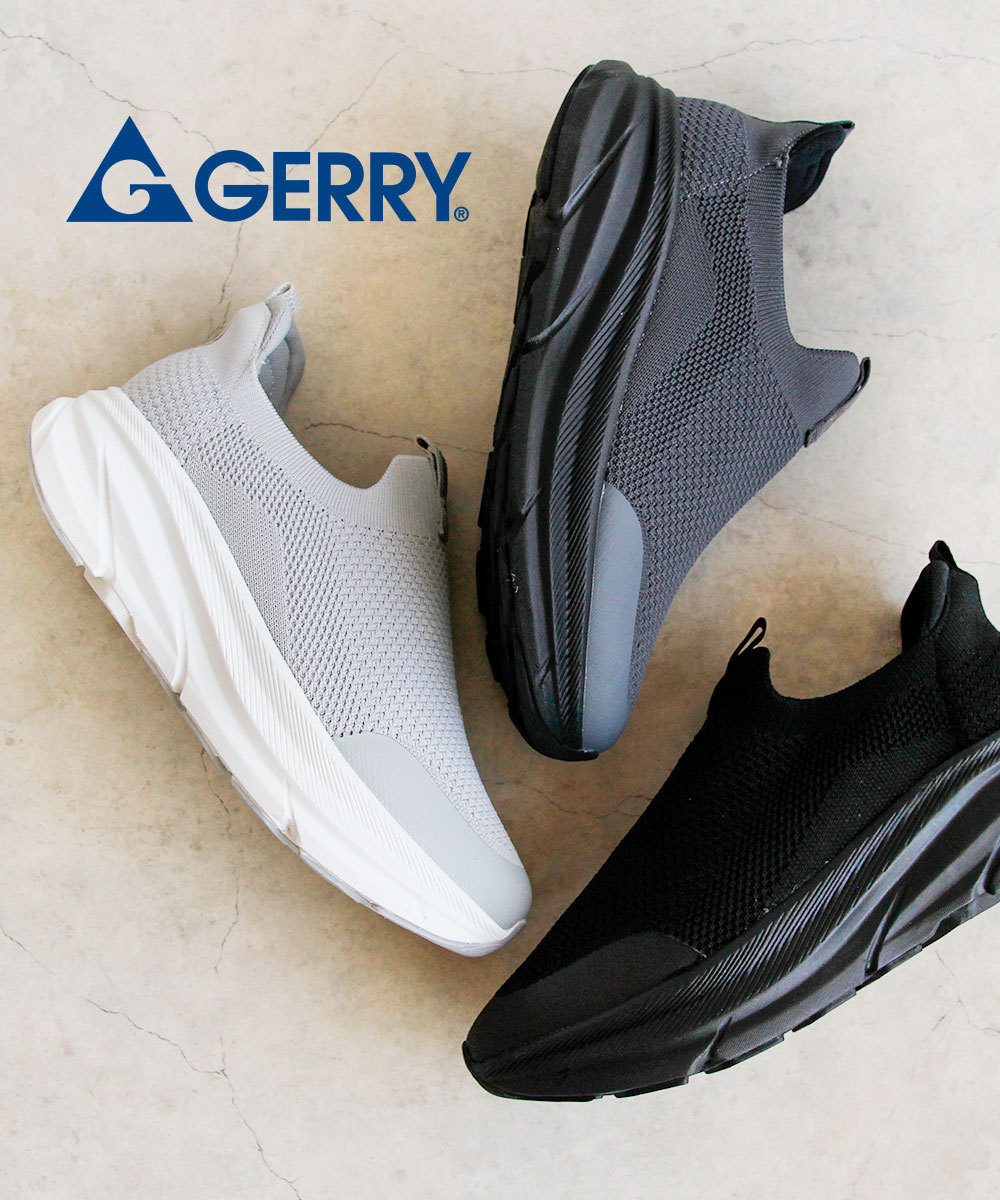 GERRY（ジェリー） スリッポン メンズ 厚底 軽量 履きやすい メッシュ