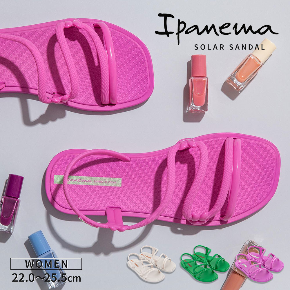 �r�[�`�T���_�� �C�p�l�} ���f�B�[�X �؂��� ������� �X�g���b�v �T���_�� ���C���b�N �s���N �O���[�� �� Ipanema SOLAR SANDAL ����
