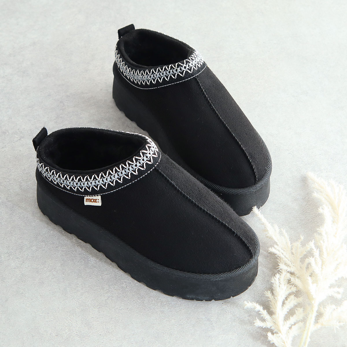 moz（モズ） サボ サンダル レディース 冬 厚底 ムートン おしゃれ 靴