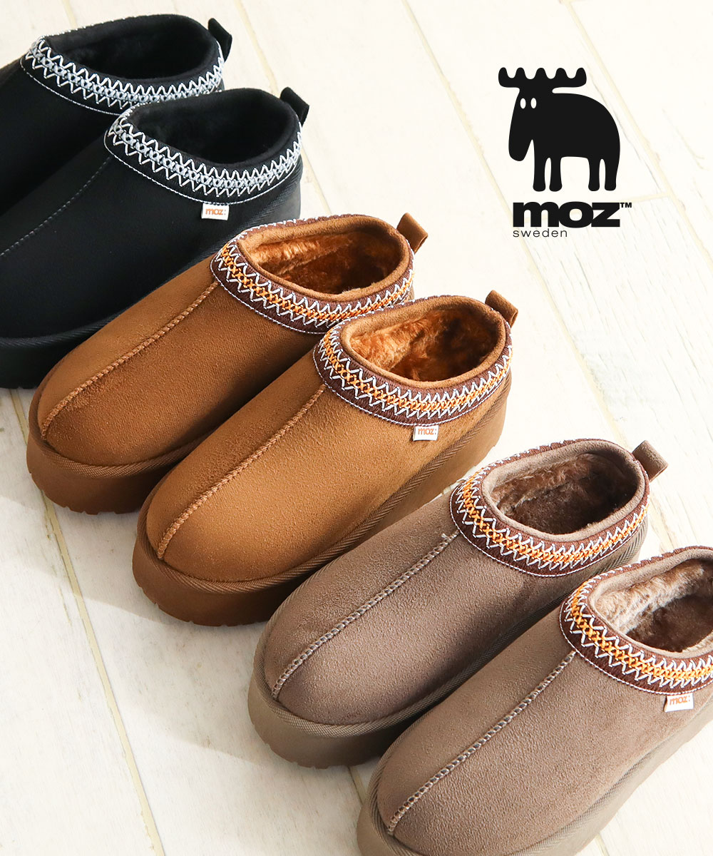 moz（モズ） サボ サンダル レディース 冬 厚底 ムートン おしゃれ 靴
