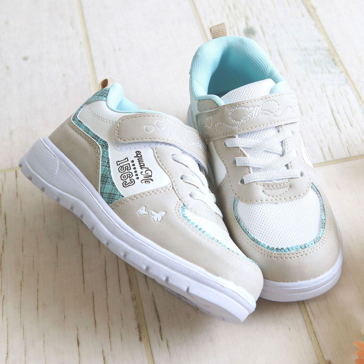スニーカー キッズ 女の子 かわいい キラキラ 軽量 子供靴 ローカット キッズスニーカー シューズ ジュニア 黒 白 パープル =me イコールミー | ＝ME | 06