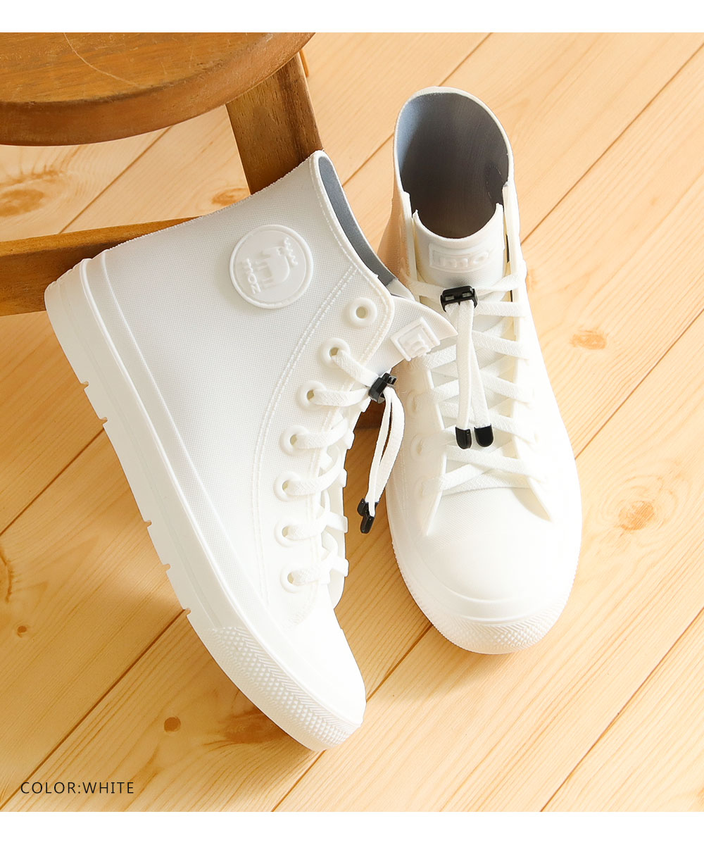 moz（モズ） レインシューズ キッズ ハイカット スニーカー ジュニア