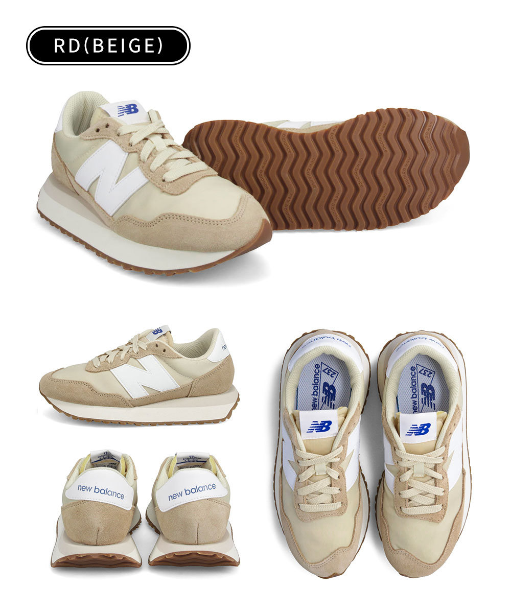 ニューバランス スニーカー レディース メンズ 軽量 ビッグNロゴ ベージュ ネイビー ホワイト ブラック グレー new balance ms237｜celeble｜10