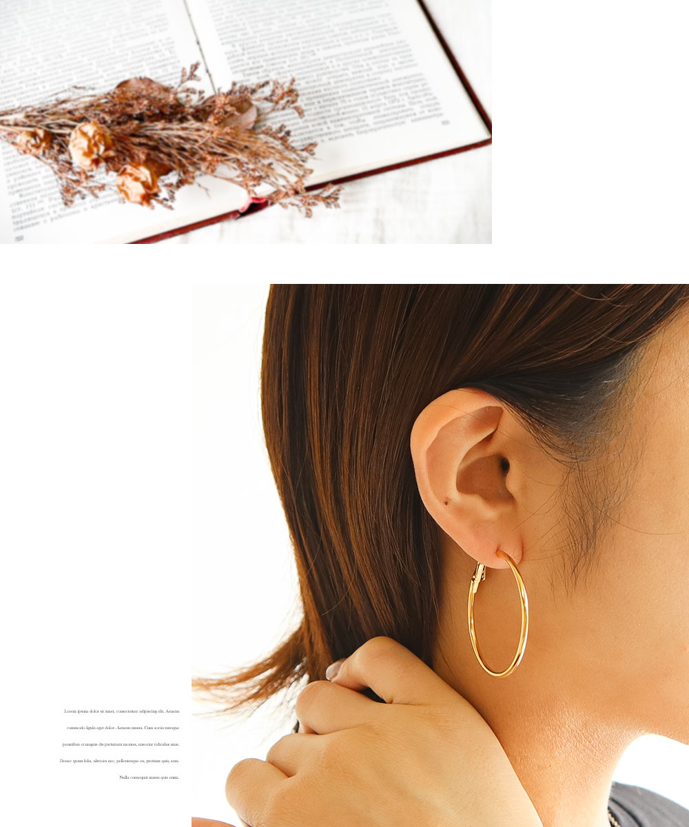 Nei/nor ピアス お肌に優しい つけっぱなしOK サージカルステンレス