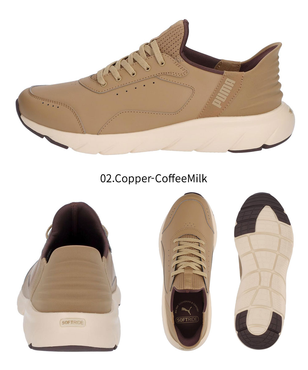 PUMA スリッポン スニーカー ブラウン PUMA（プーマ） スニーカー レディース スリッポン メンズ スリップ