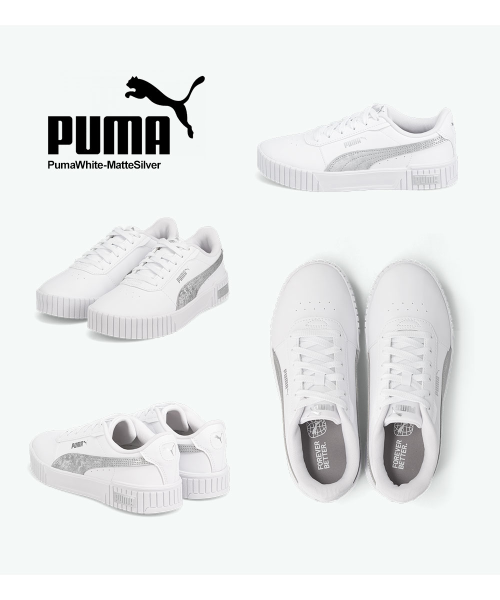 プーマ スニーカー ウィメンズ キャリーナ スペース メタリック 白 黒 puma CARINA 2.0 SPACE METALLICS 389387｜celeble｜08