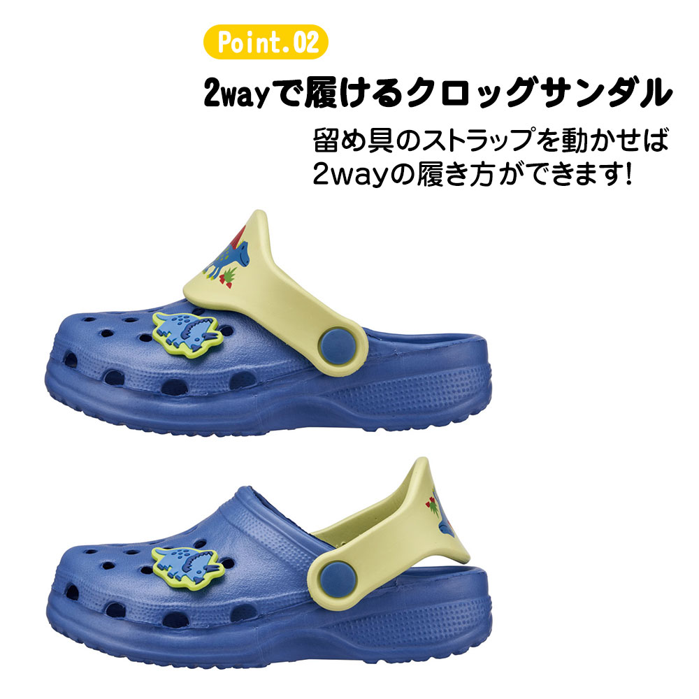 クロッグサンダル キッズ 男の子 軽量 2way 子供 キャラクター 男子 脱げにくい サボサンダル スリッパ 子供用 夏 SDEV | スケーター | 04