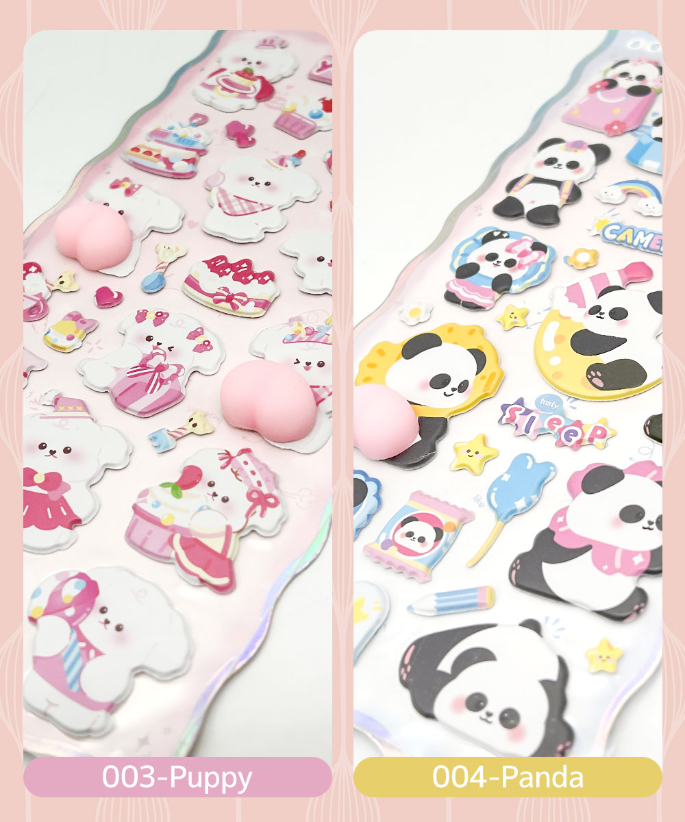 ぷっくり おしり 立体 シール セット もちも...の詳細画像3