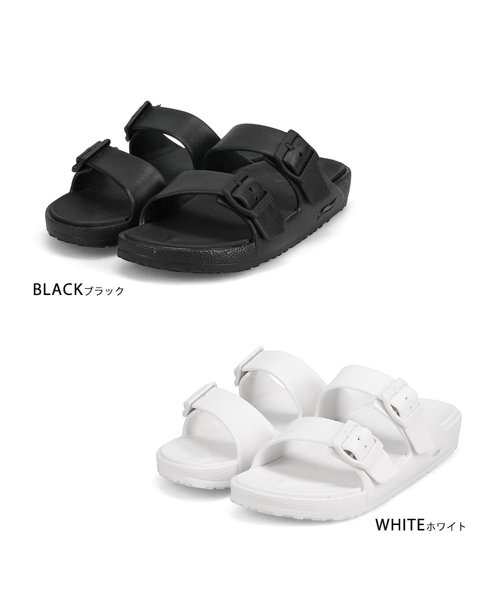 SKECHERS スケッチャーズ スライドサンダル レディース 白 黒