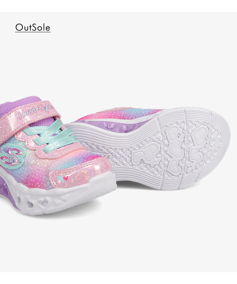 スケッチャーズ ベビースニーカー キッズ 子供靴 LED 光る靴 ピンク ハート SKECHERS フラッターハートライツ シンプリーラブ 302315N | SKECHERS | 07
