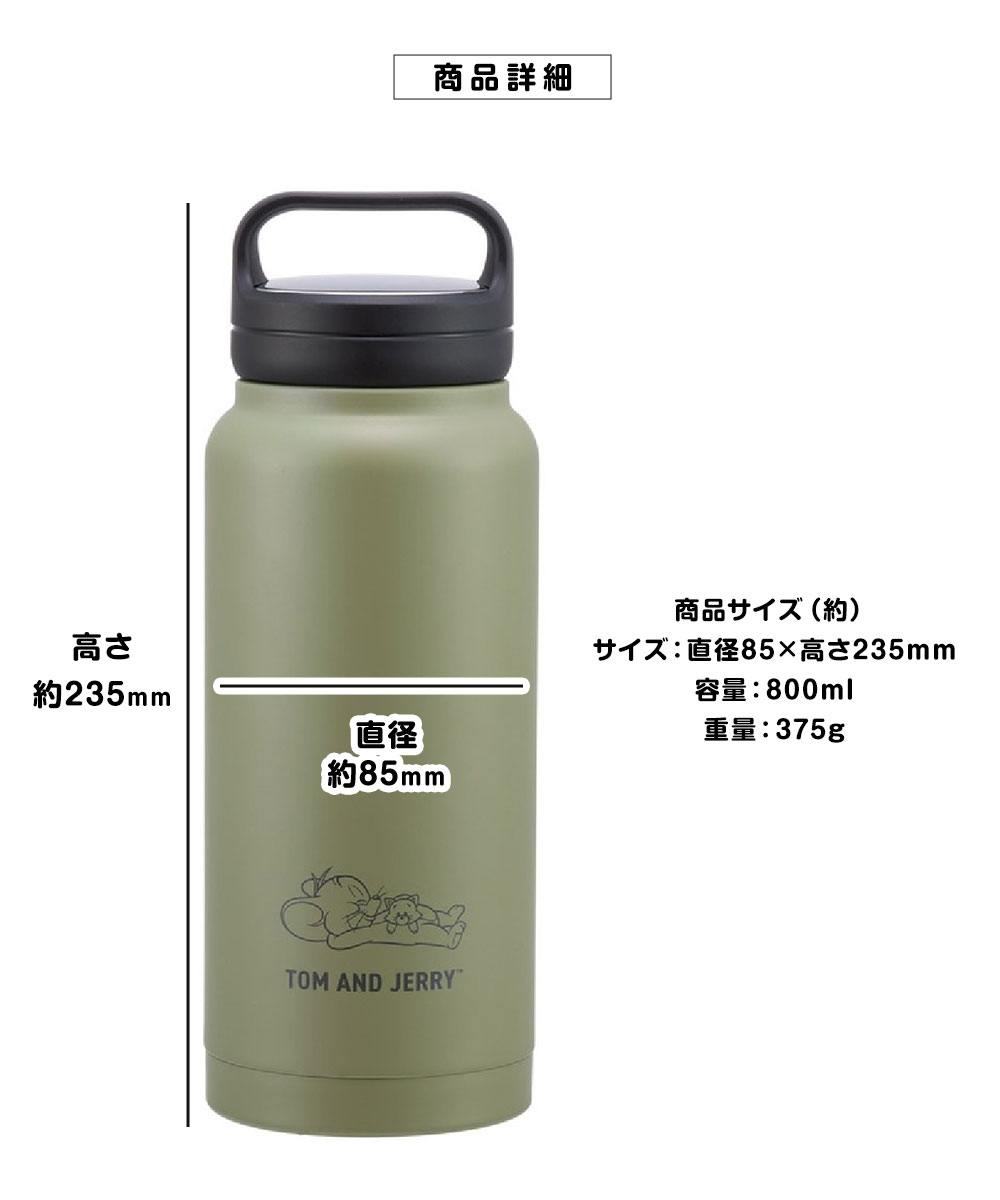 スケーター ステンレスボトル ハンドル 水筒 大容量 大きめ 保冷