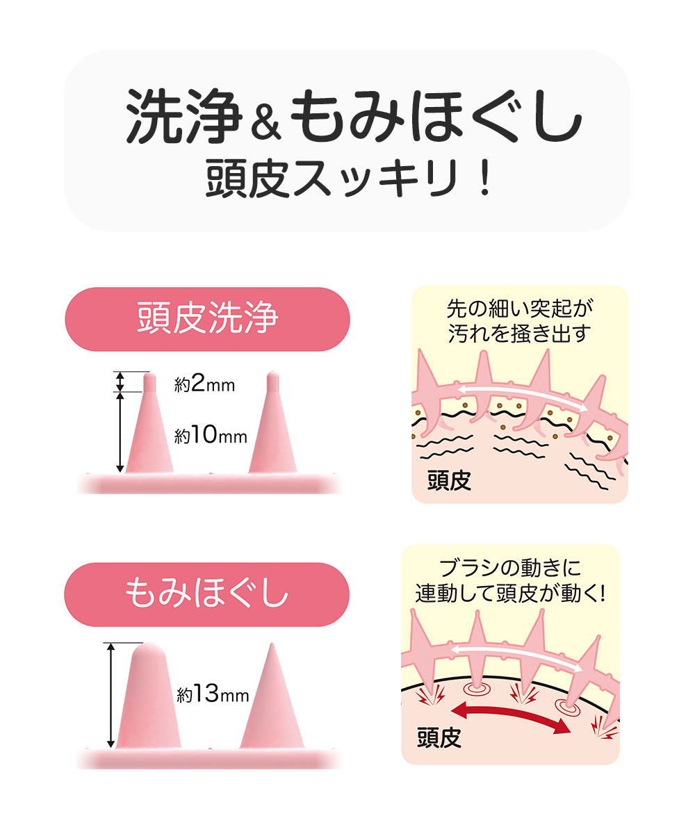 シャンプーブラシ スカルプブラシ リバーシブル...の詳細画像1