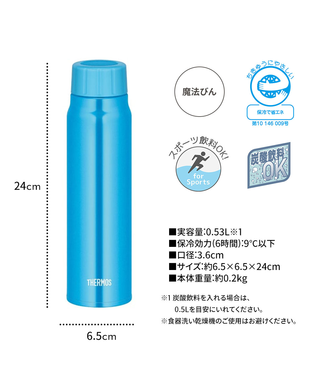 THERMOS（サーモス） 水筒 ボトル 炭酸飲料 スクリュー 500ml 保冷