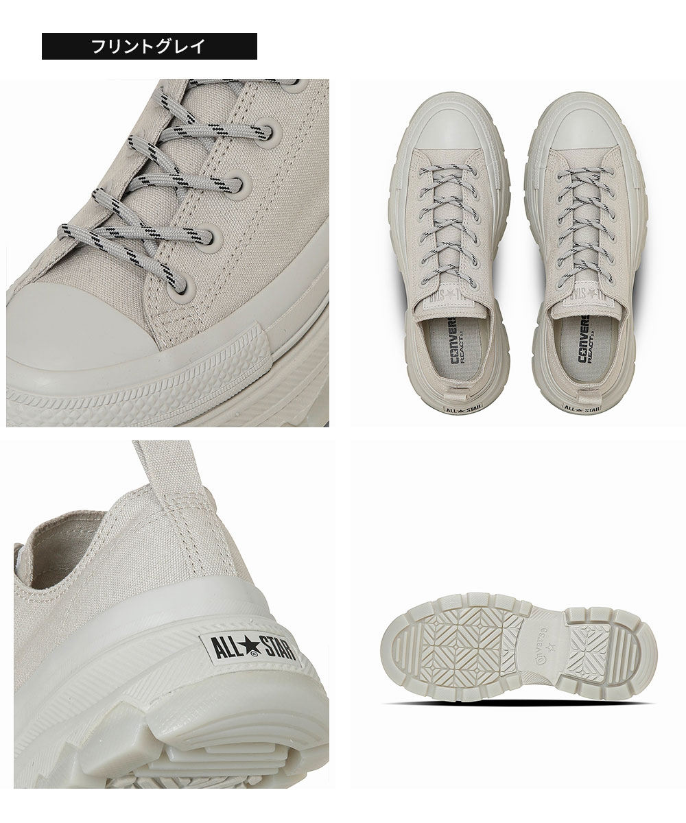 コンバース オールスター R トレックウエーブ CS OX 厚底 約5cm CONVERSE ALL STAR (R) TREKWAVE CS OX GRAPHITE BLACK