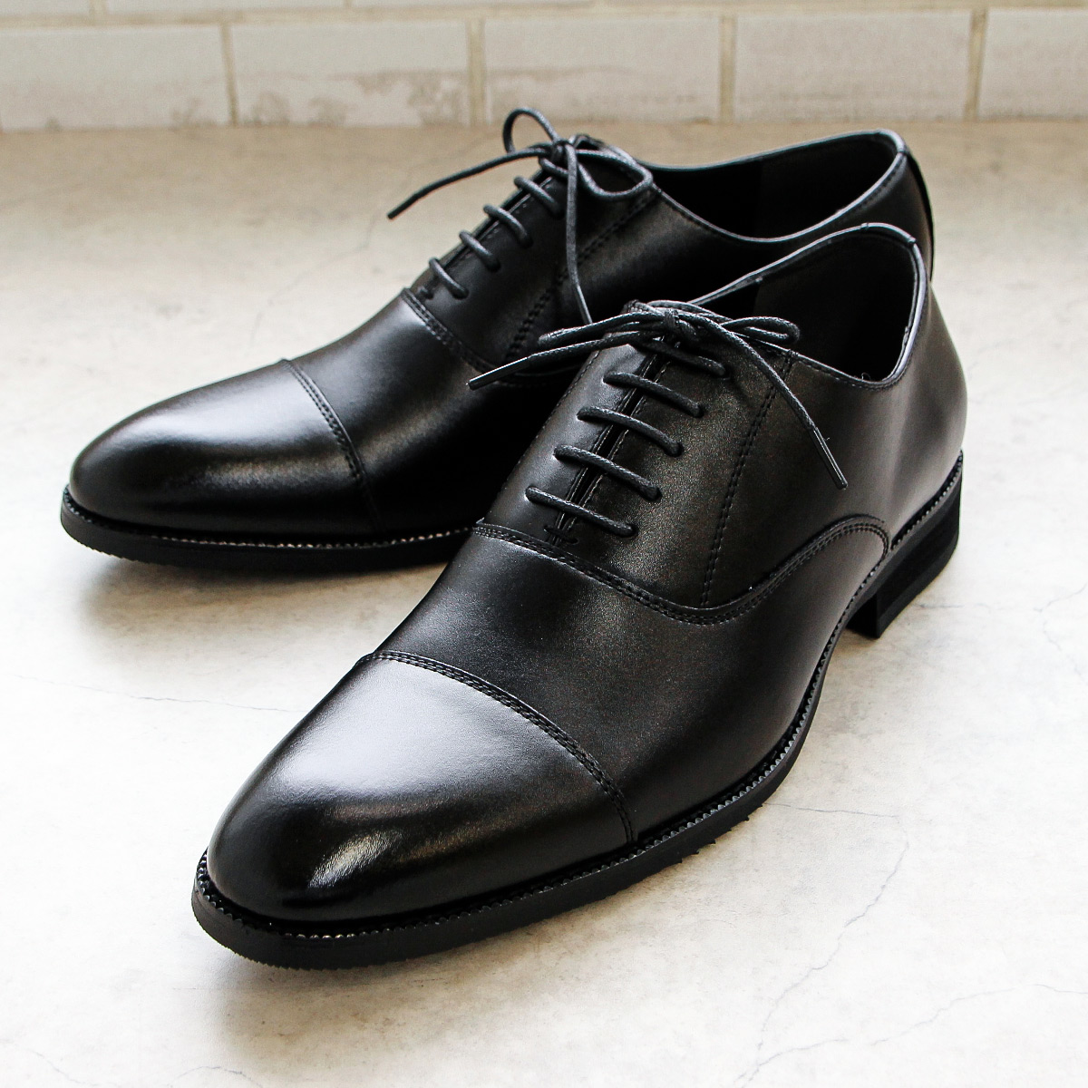 ビジネスシューズ メンズ 本革 天然 皮革 レースアップ ストレート
