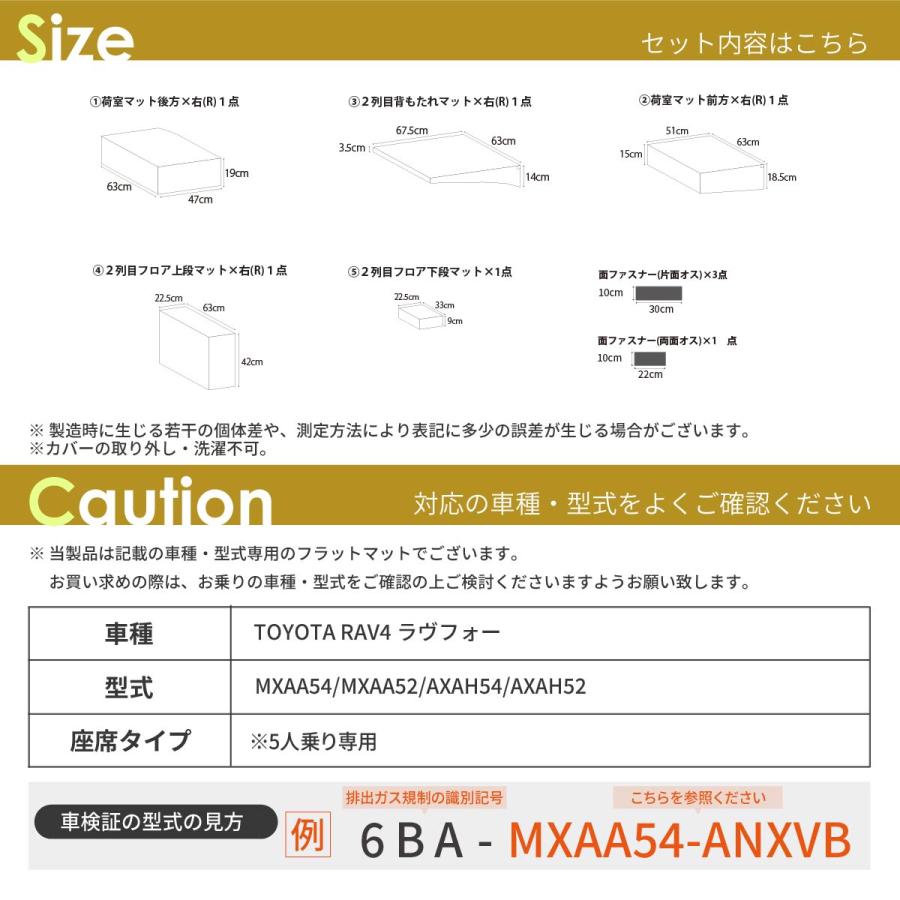 車中泊 マット RAV4 ラヴフォー MXAA54/MXAA52/AXAH54/AXAH52専用 5人