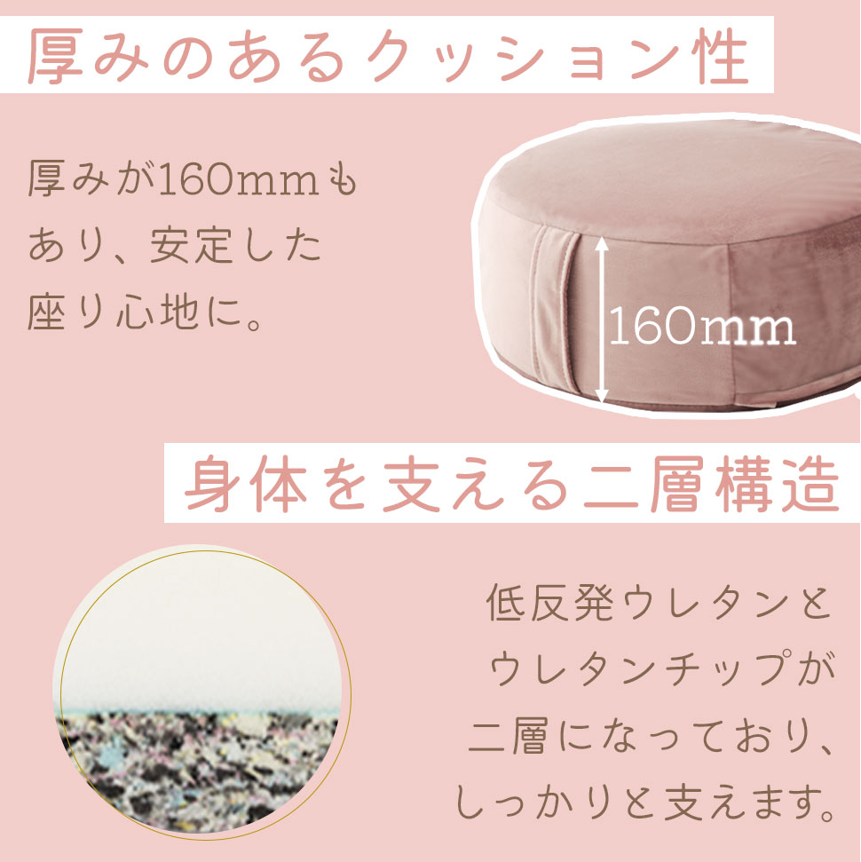 低反発 クッション 座布団 日本製 おしゃれ 北欧 円形 正方形 ベロア 無地 