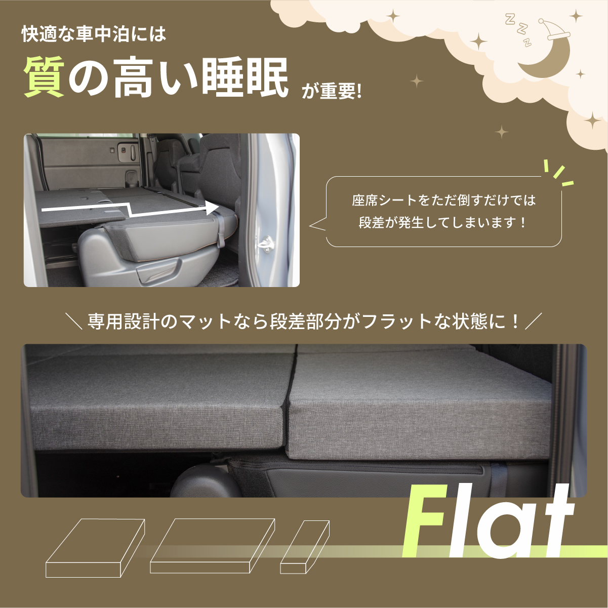 車中泊 マット FREED 