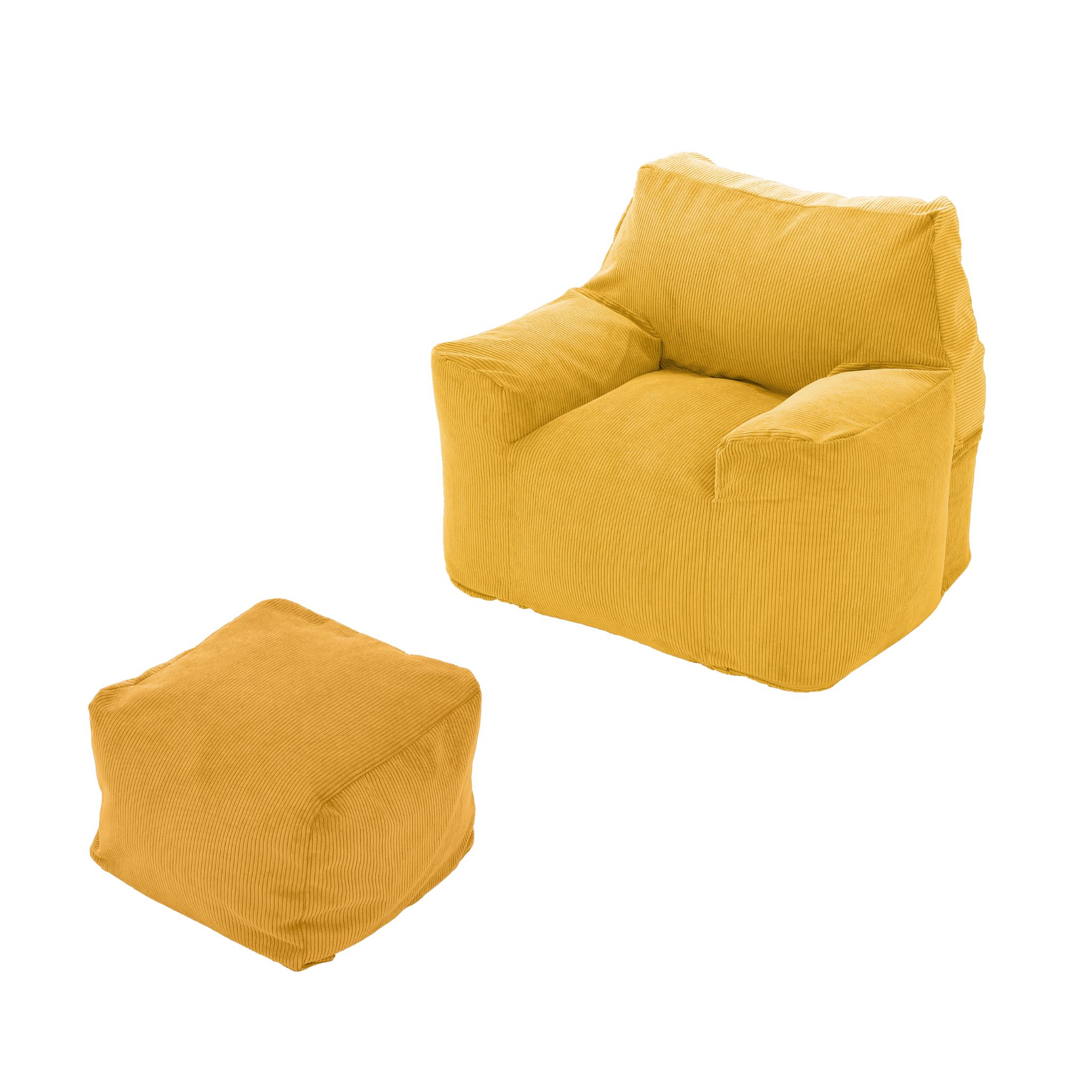 セルタン ビーズソファ ビーズクッション オットマン セット 一人掛け