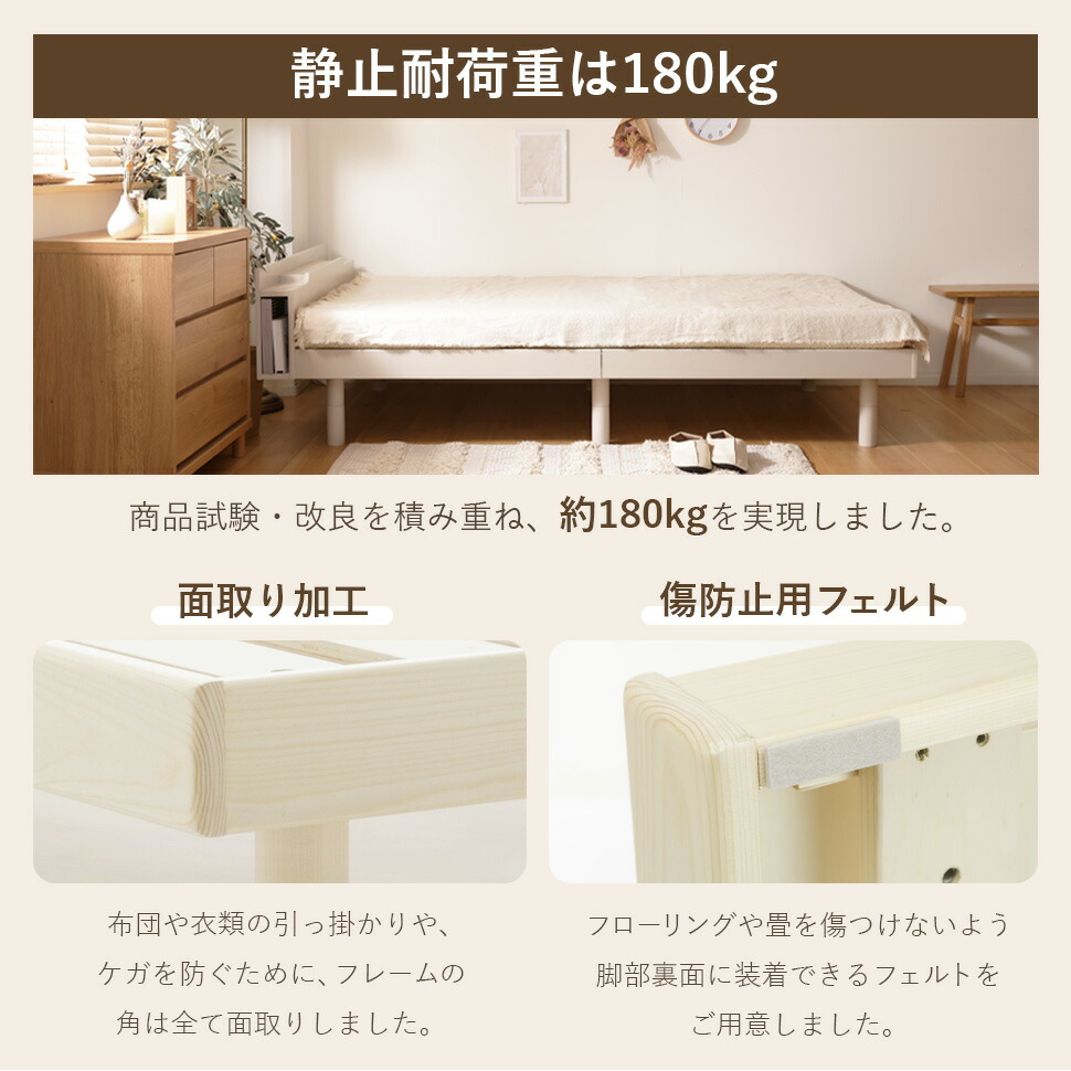 ベッド すのこベッド ベッドフレーム ダブル
