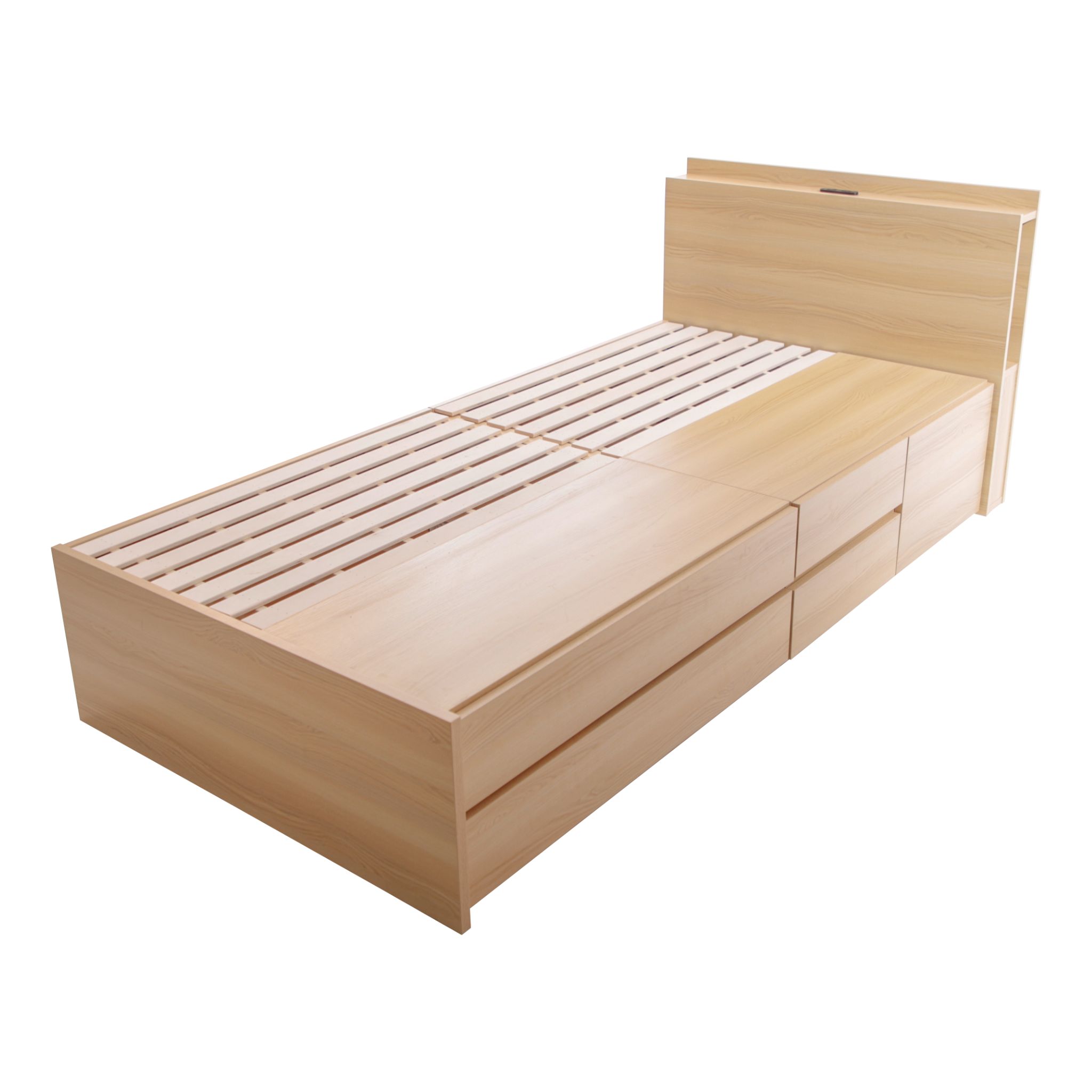 セルタン ベッド シングル 収納 ベッドフレーム すのこ チェスト 大