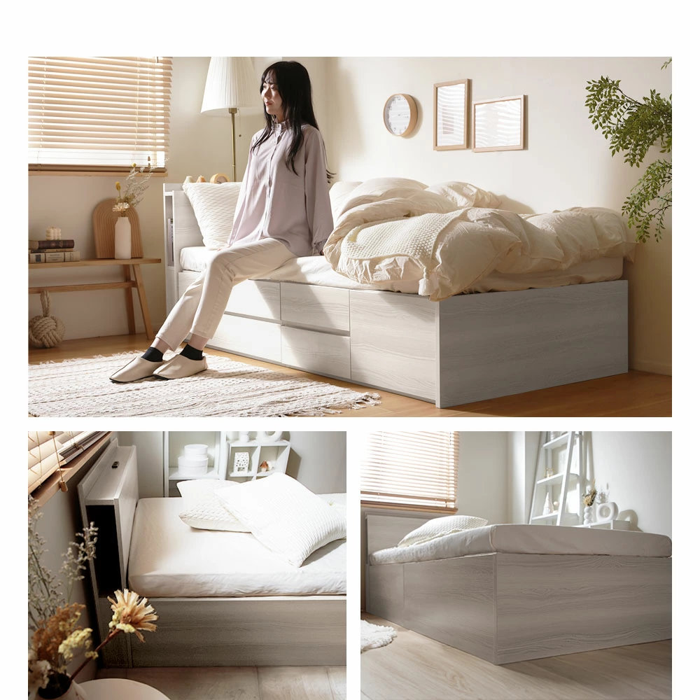 ベッド シングル 収納 フレーム 引き出し コンセント 木製