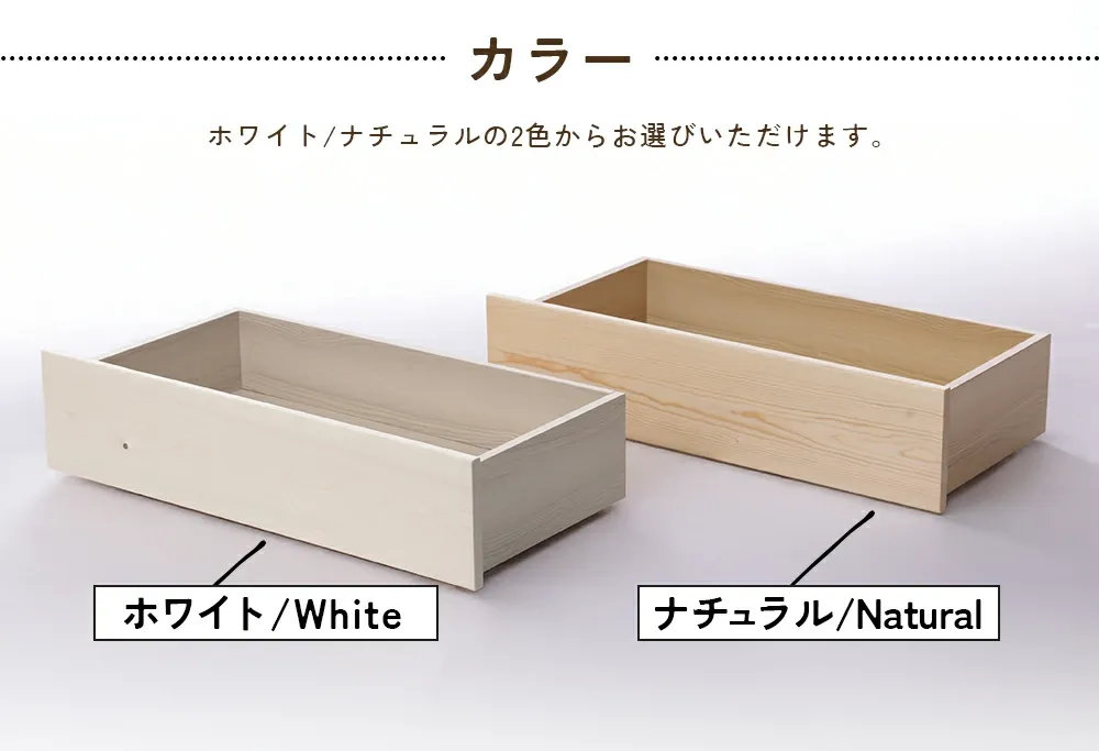 ベッド下 収納 引き出し 収納ボックス 衣装ケース キャスター付き 後付け収納 木製