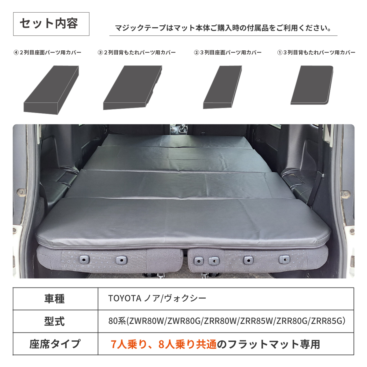 車中泊 グッズ VOXY80
