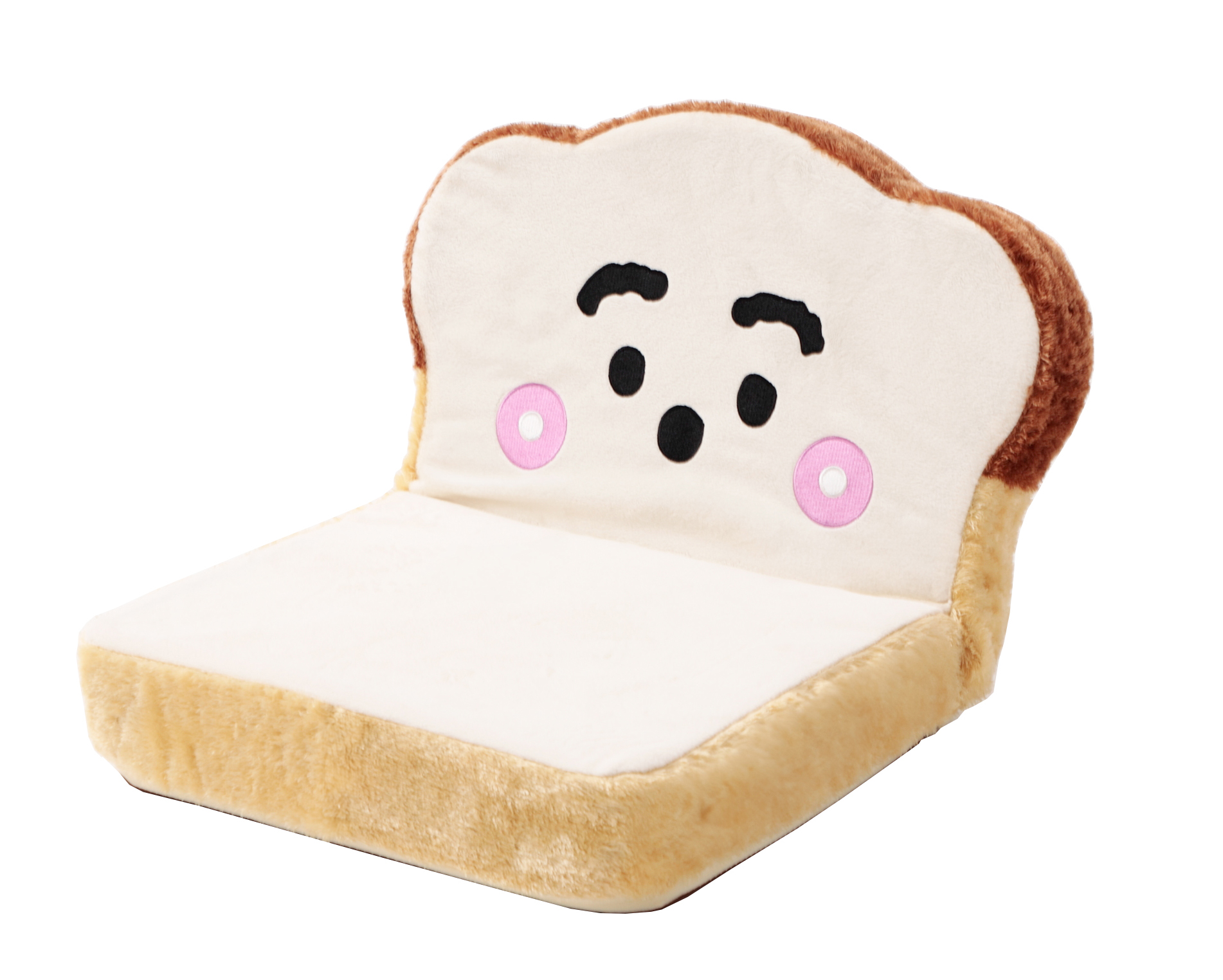 【2点セット】クッション付き座椅子 シナの木 シナぷしゅ 生地 座椅子 ぷちパン セルタン PN3 コンパクト 折りたたみ