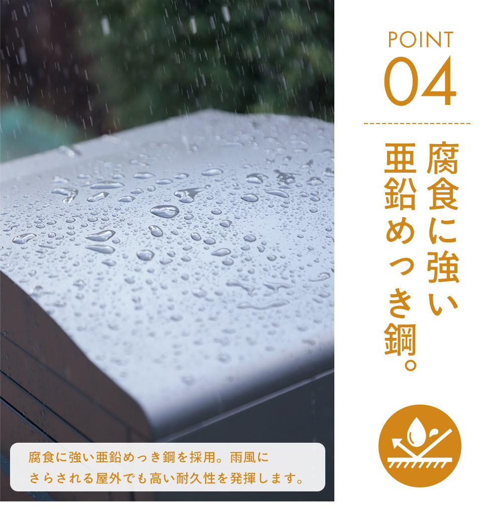 宅配ボックス ポスト一体型 2段 大容量 60L プッシュ錠 施錠 ロック