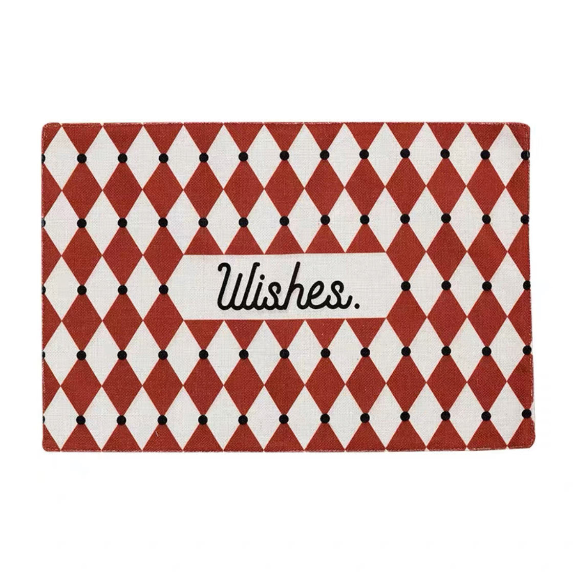 ランチョンマット 布 チェック 北欧 おしゃれ 可愛い 赤 リネン