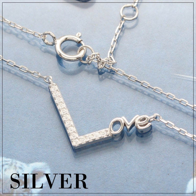 シルバー925 キュービックジルコニアネックレス ネックレス
