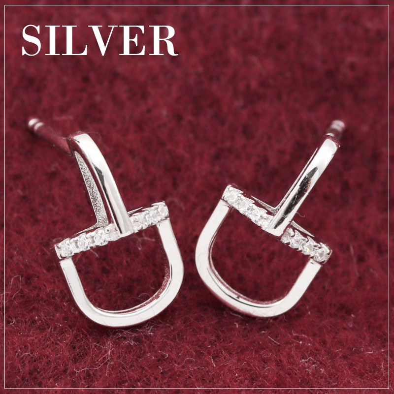 Silver925 ピアス Doris Crystal スワロフスキー 使用 シルバー