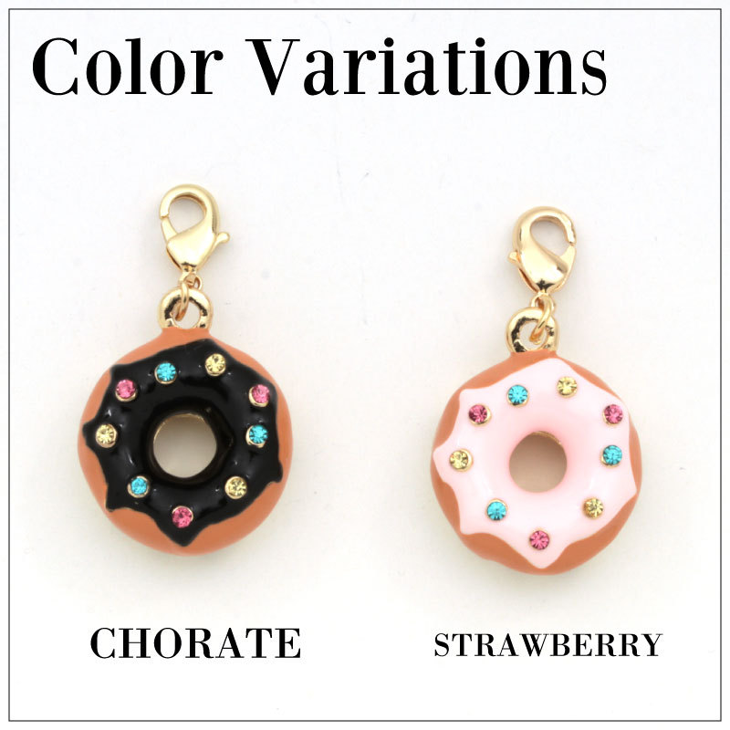 アクセサリー チャーム ドーナツ ドーナッツ お菓子 18Kプレーティング
